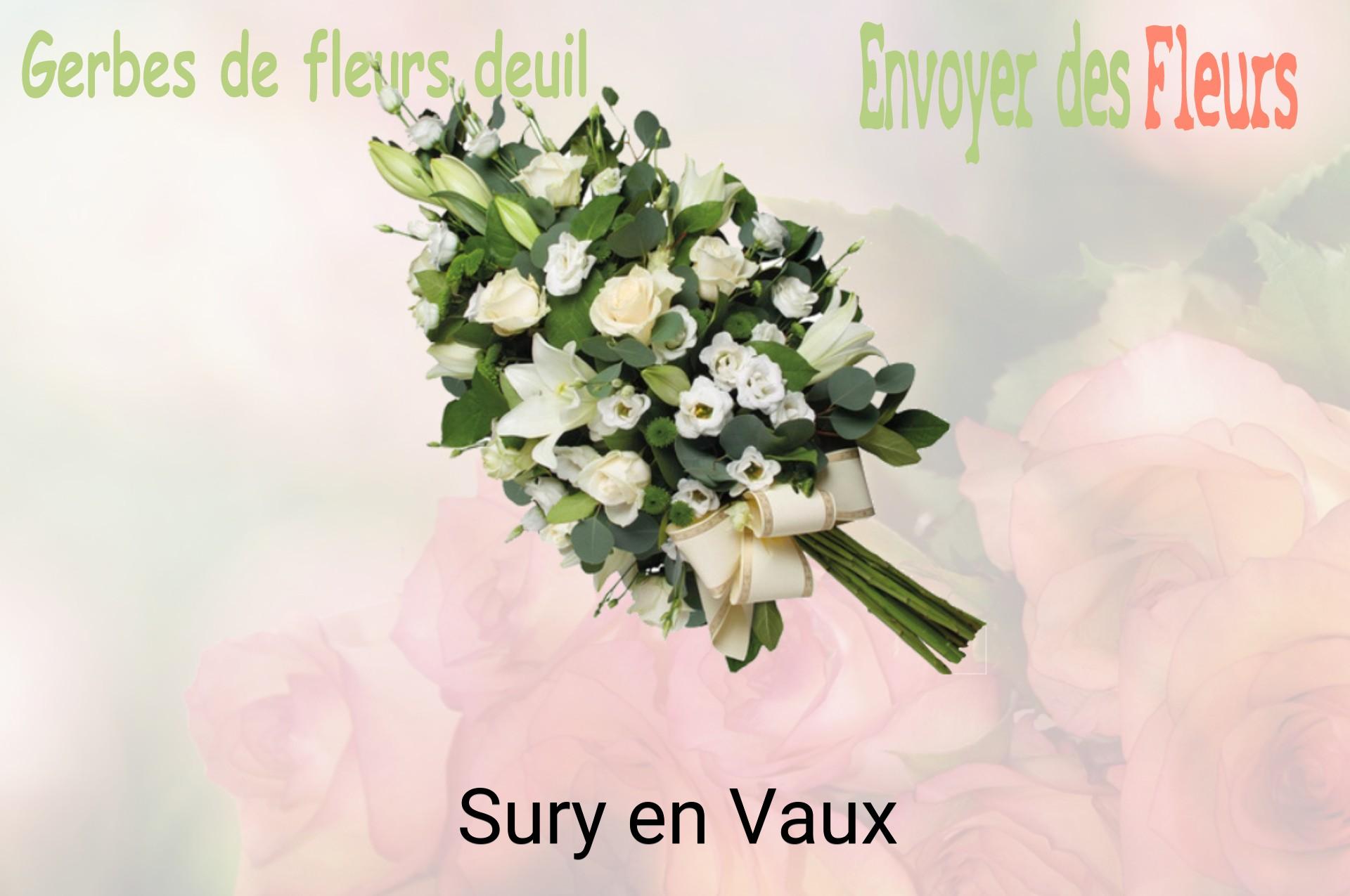 Gerbe de fleurs de deuil livrée à Sury-en-Vaux